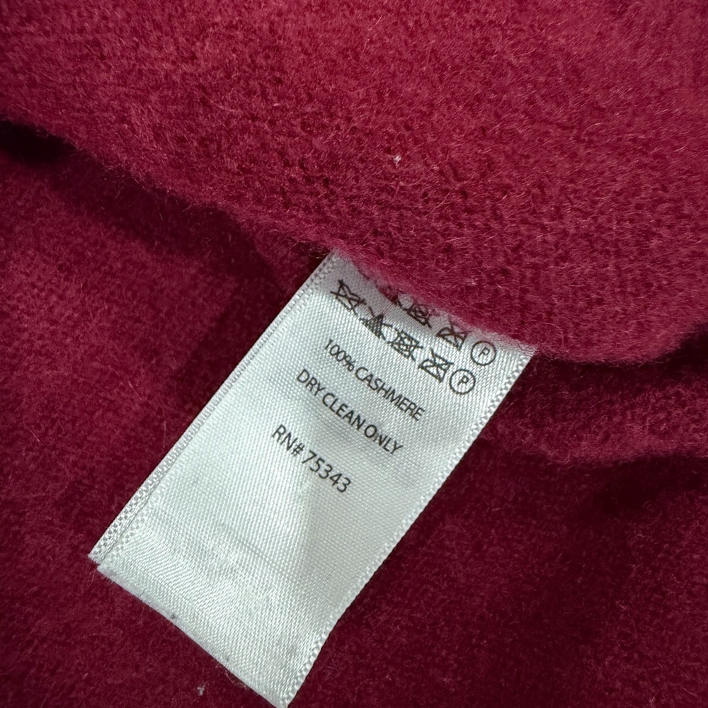 Cyrus women's 100% cashmere cowlneck sweater Sz Small Burgundy color - Picture 5 of 6
